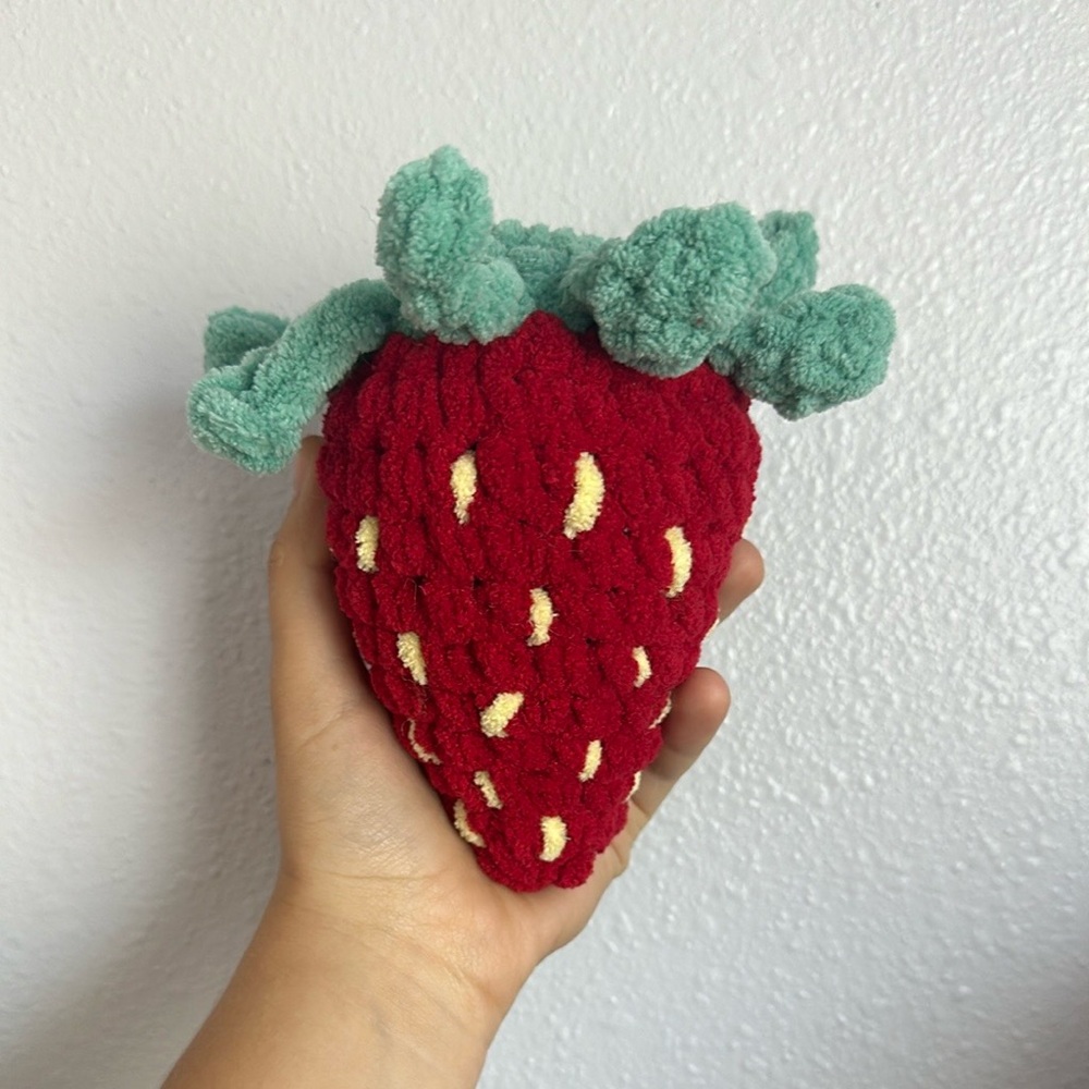 Crochet Strawberry Toy